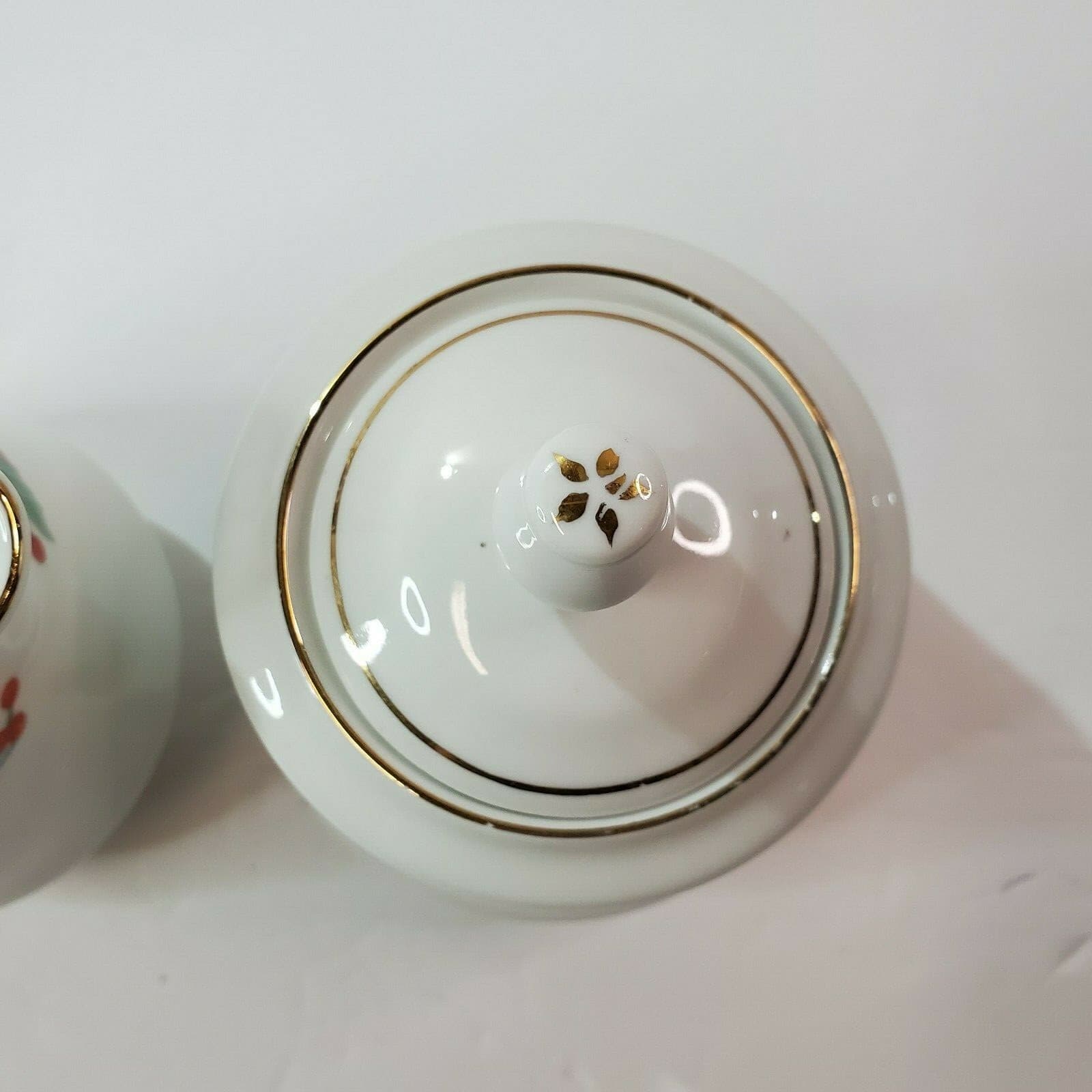 Vtg Sango 1990 Noel Christmas Sugar And Creamer Bells Holly Berries Ribbon 8401 - Thumbnail 4