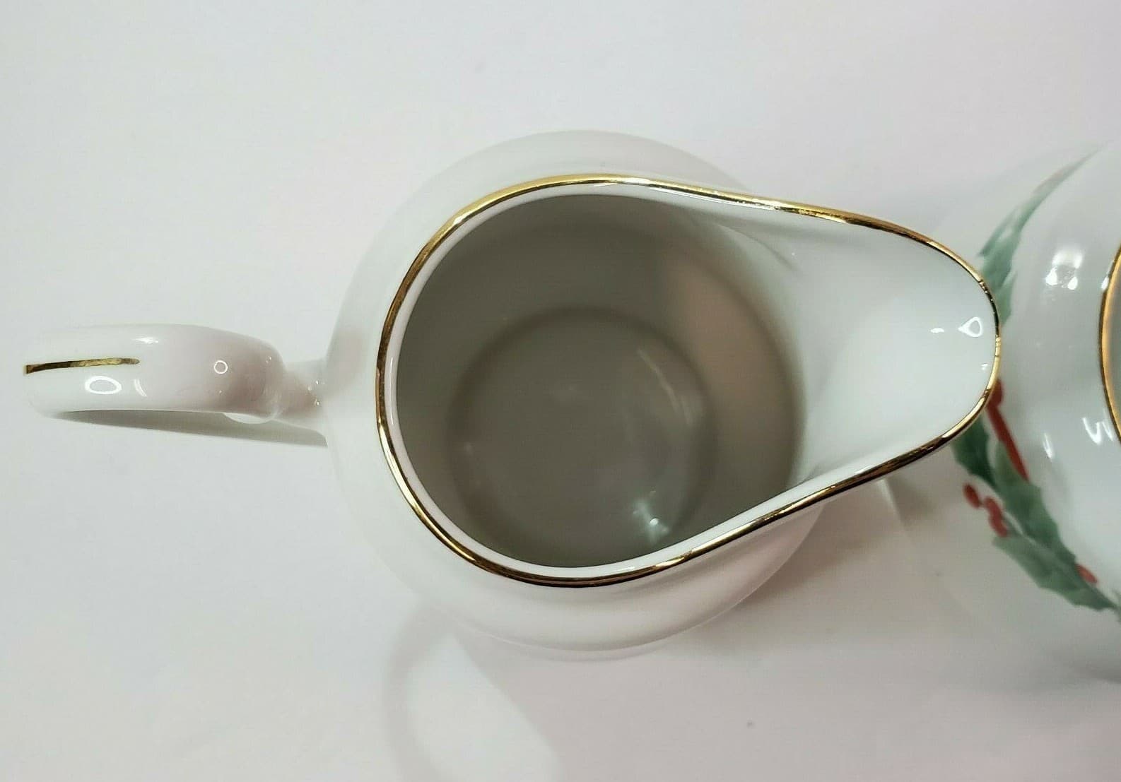 Vtg Sango 1990 Noel Christmas Sugar And Creamer Bells Holly Berries Ribbon 8401 - Thumbnail 5
