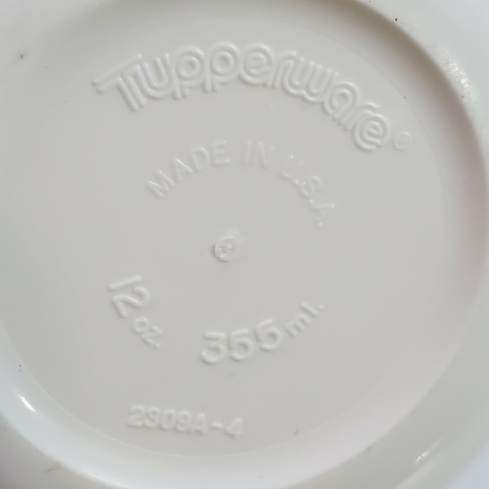 Vintage Tupperware 12 Ounce Creamer & 10 Ounce Sugar Bowl Set Pink Lids - Thumbnail 10