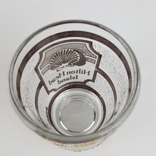 Vintage Culver Hilton Head Island Souvenir Textured Shot Glass Gold Detail - Thumbnail 6