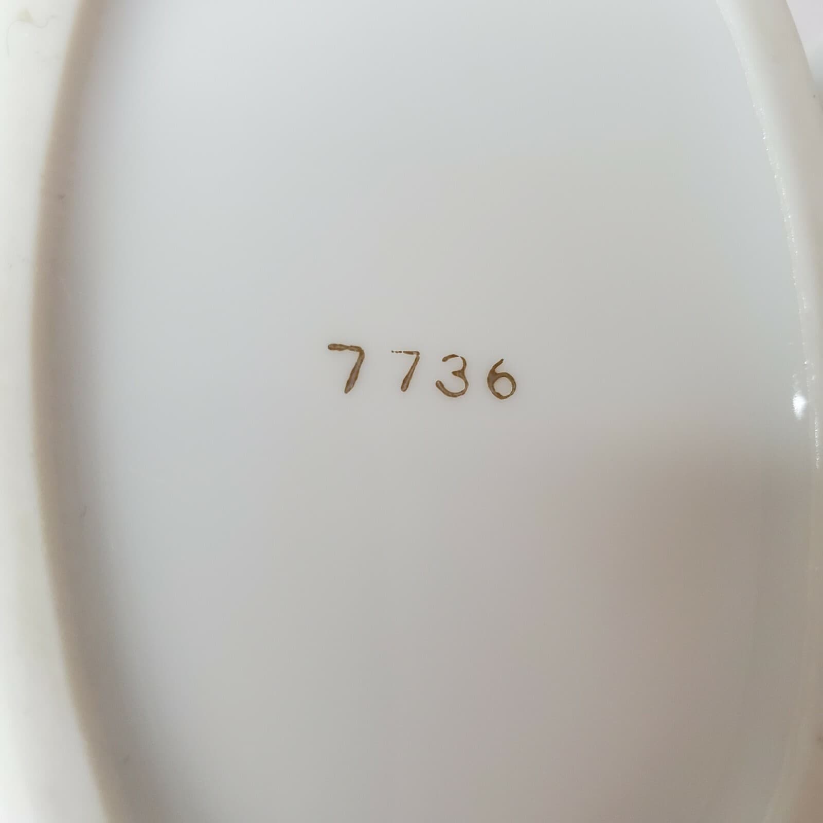 2 Vintage Andrea by Sadek White Porcelain Spoon Holders Rest 7736 Gold Flowers - Thumbnail 7