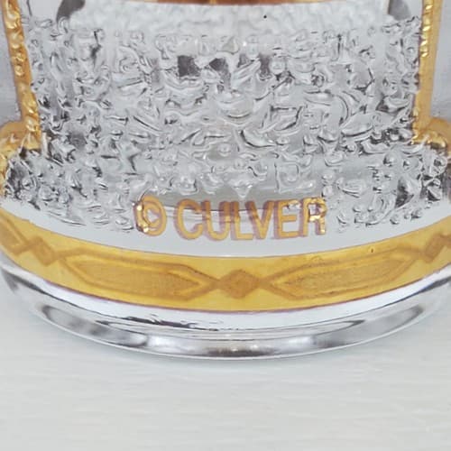 Vintage Culver Hilton Head Island Souvenir Textured Shot Glass Gold Detail - Thumbnail 5