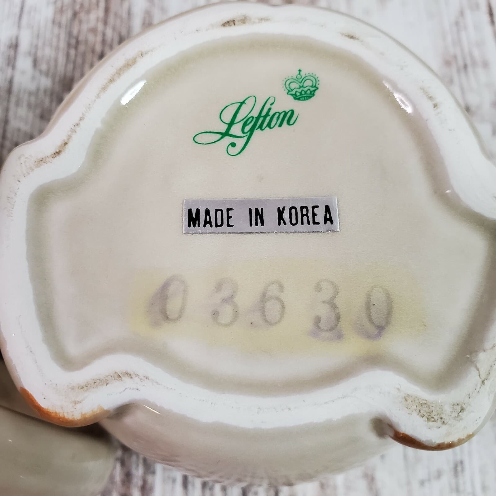 Vintage Lefton Korea Pig Piglet Hog Piggy Corn Figural Cream And Sugar Set 03630 - Thumbnail 9