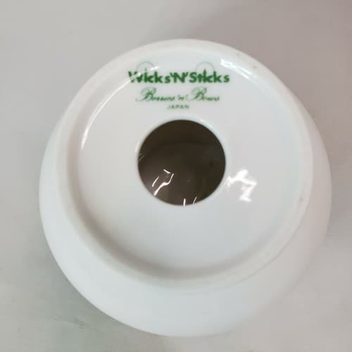 Vintage Wicks N Sticks Japan Berries 'N' Bows Votive Candle Holder Christmas - Thumbnail 5