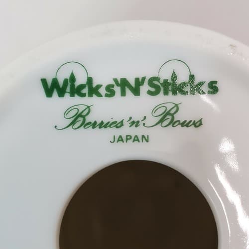 Vintage Wicks N Sticks Japan Berries 'N' Bows Votive Candle Holder Christmas - Thumbnail 7