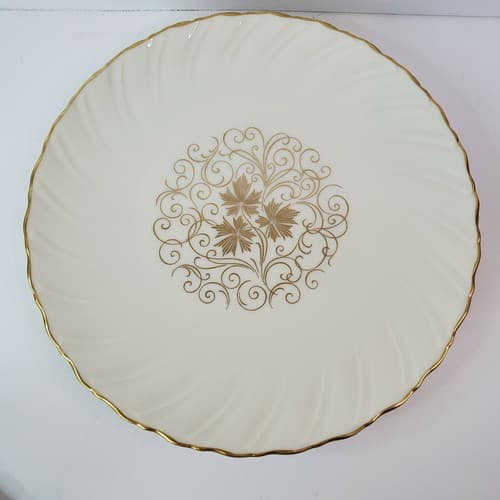 Vintage Orleans by Lenox Dinner Plate 10 1/4" Cream & Gold D515 Made In USA
