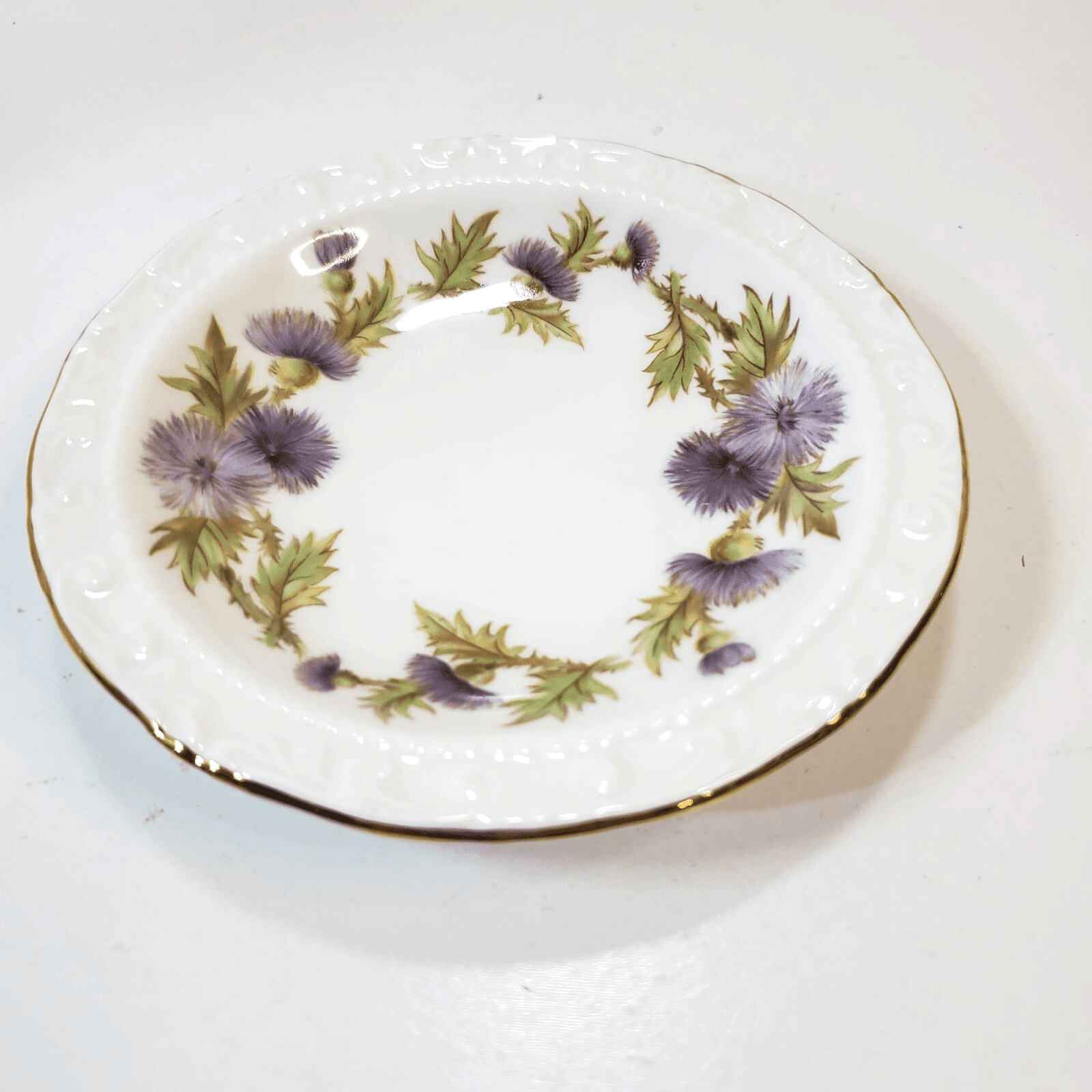 Vintage PARAGON Fine Bone China Highland Queen Floral 4 1/2" Trinket Candy Dish