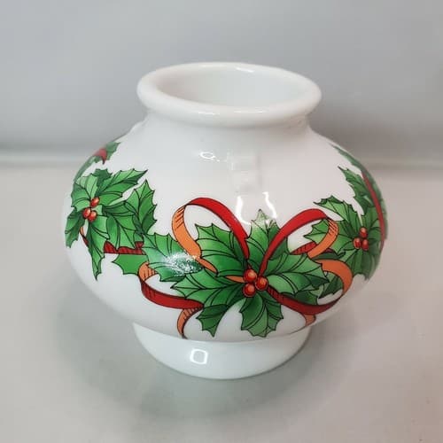 Vintage Wicks N Sticks Japan Berries 'N' Bows Votive Candle Holder Christmas - Thumbnail 4
