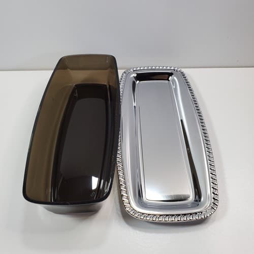 Vintage Doehler-Jarvis Division of National Lead Co. Chrome/Plastic Butter Dish - Thumbnail 3