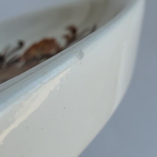 Kolo Fajans JANPOL Made In Poland Hand Painted Pottery Brown Floral Trinket Dish - Thumbnail 5