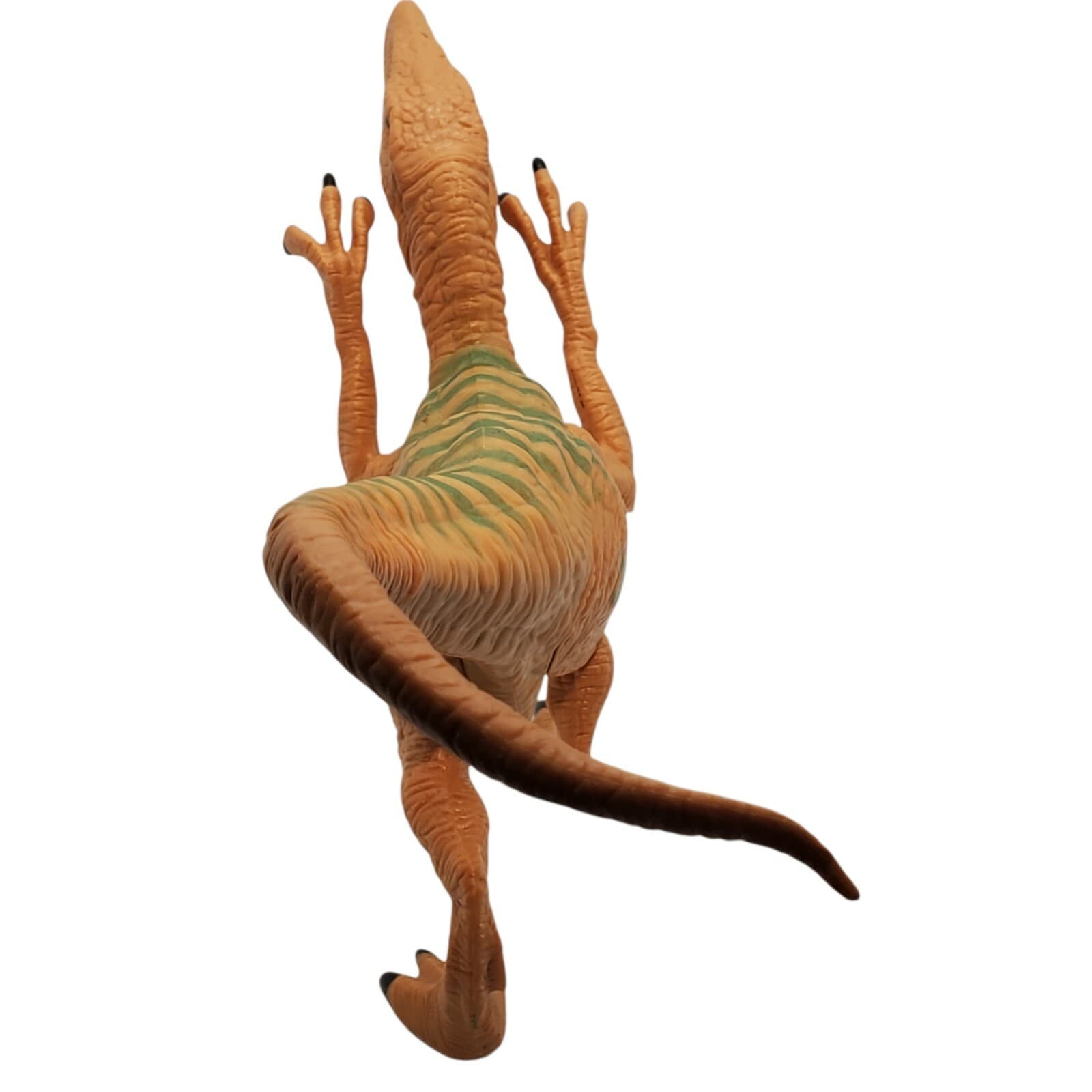 2015 Hasbro Jurassic World Yellow Green Stripe Velociraptor Toy Dinosaur Figure - Thumbnail 4