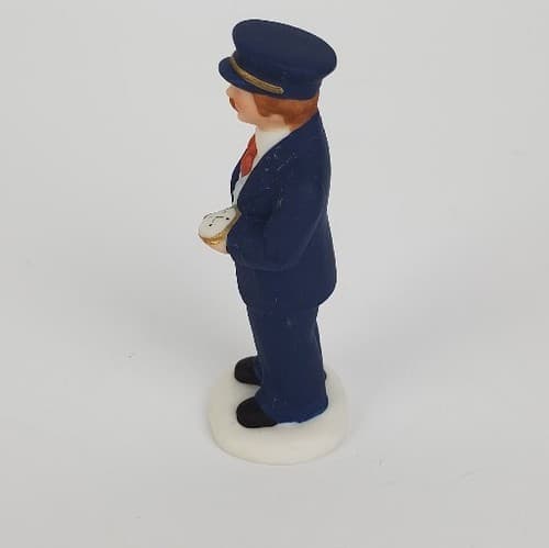Vintage Lefton Colonial Village Conductor In Blue Figurine Figure 1992 00667 - Thumbnail 2