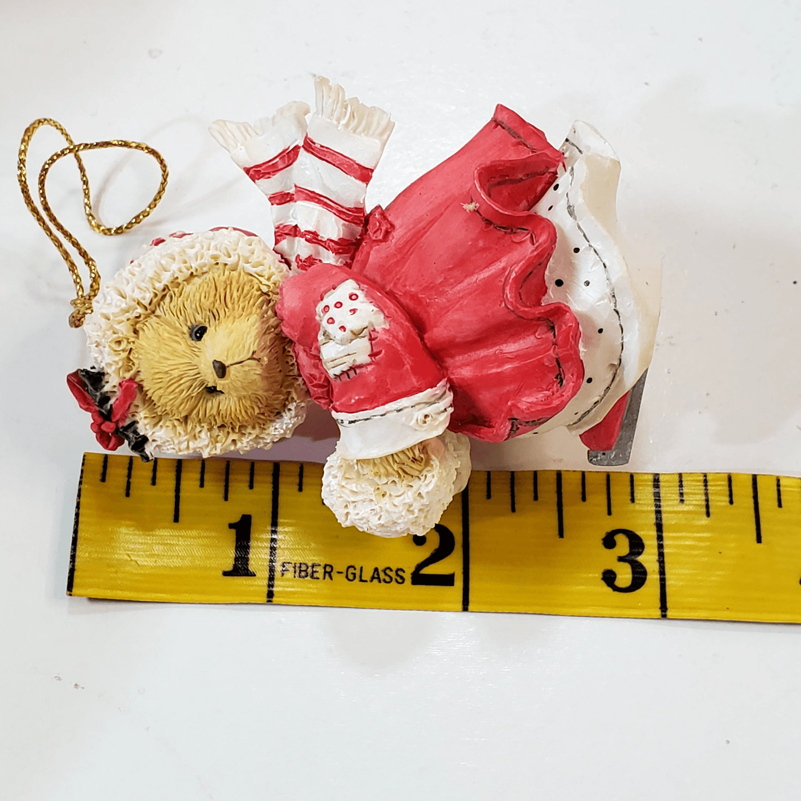 Vtg Cherished Teddies Girl with Muff Ornament Figure Teddy Bear 1993 Christmas - Thumbnail 8