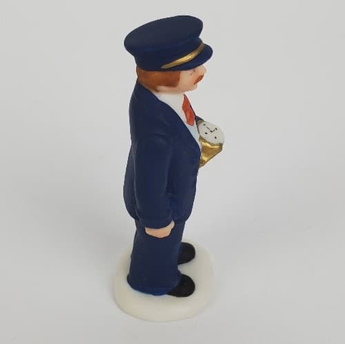 Vintage Lefton Colonial Village Conductor In Blue Figurine Figure 1992 00667 - Thumbnail 4