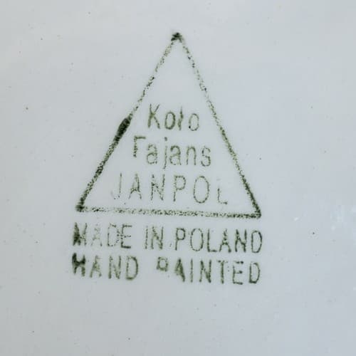 Kolo Fajans JANPOL Made In Poland Hand Painted Pottery Brown Floral Trinket Dish - Thumbnail 4
