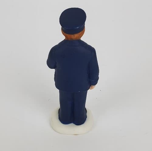 Vintage Lefton Colonial Village Conductor In Blue Figurine Figure 1992 00667 - Thumbnail 3