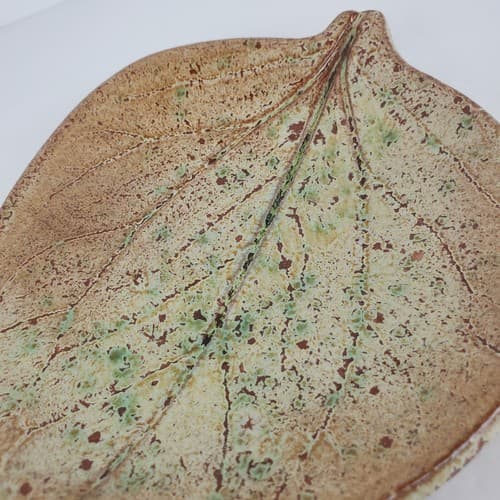 Stillwood Pottery Handmade Signed Leaf Shaped Trinket Dish Spoon Rest Decor - Thumbnail 3