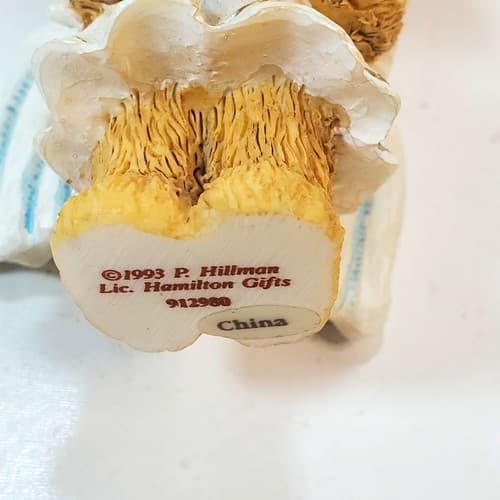 Vintage Cherished Teddies Angel Bear with Trumpet Horn Ornament Figure 1993 - Thumbnail 7