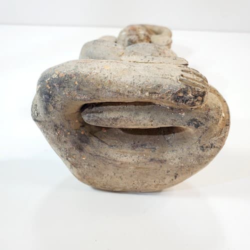 Vintage Clay Mexican Folk Art Pottery Aztec Chief Man Warrior Figurine CHIP - Thumbnail 7