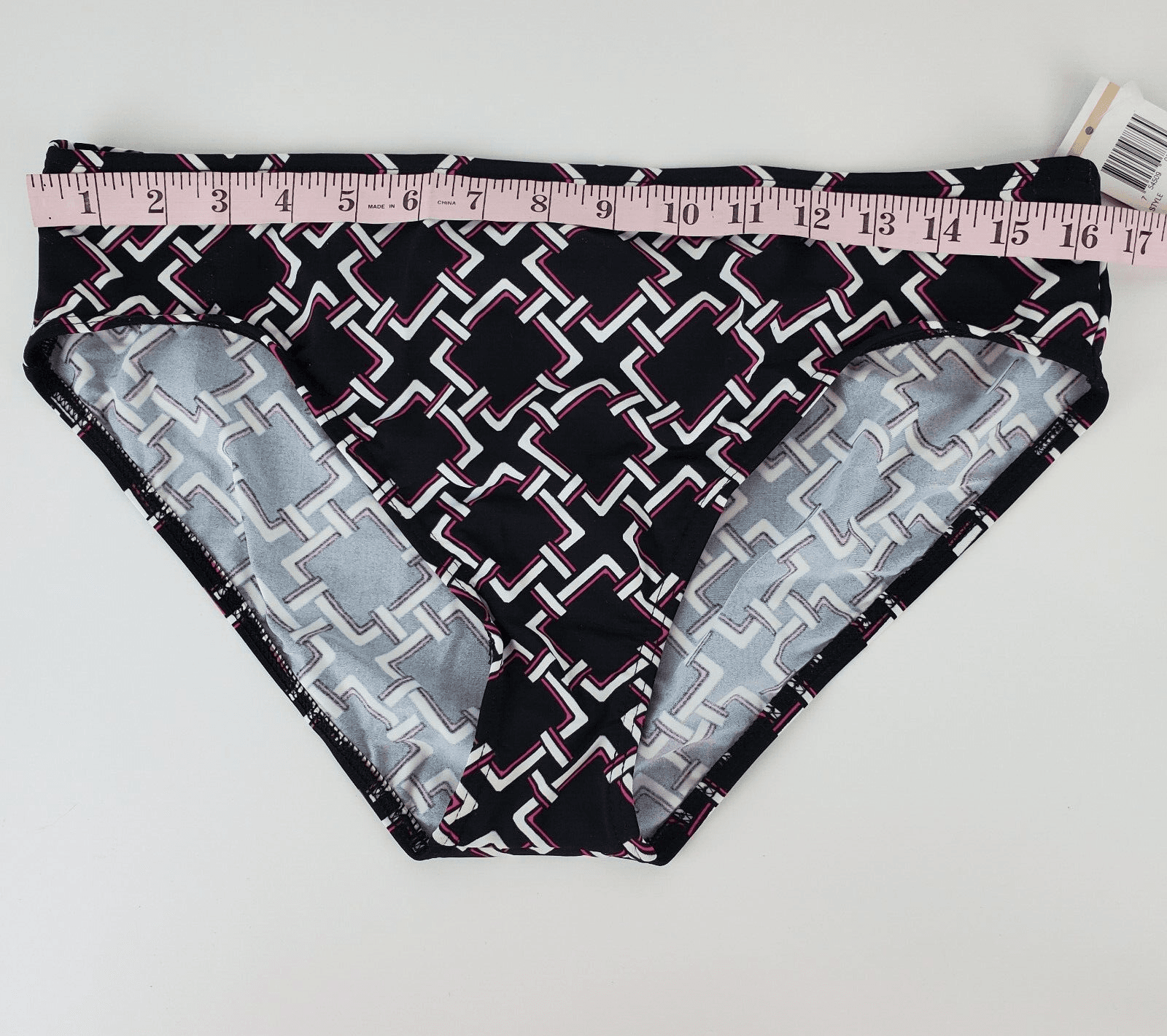 INC International Concepts Womens Size 12 Geometric Print Bikini Swim Bottom - Thumbnail 5