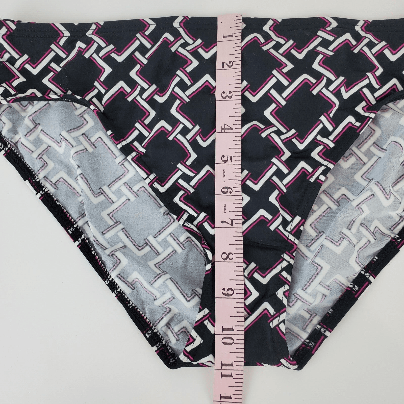 INC International Concepts Womens Size 12 Geometric Print Bikini Swim Bottom - Thumbnail 6