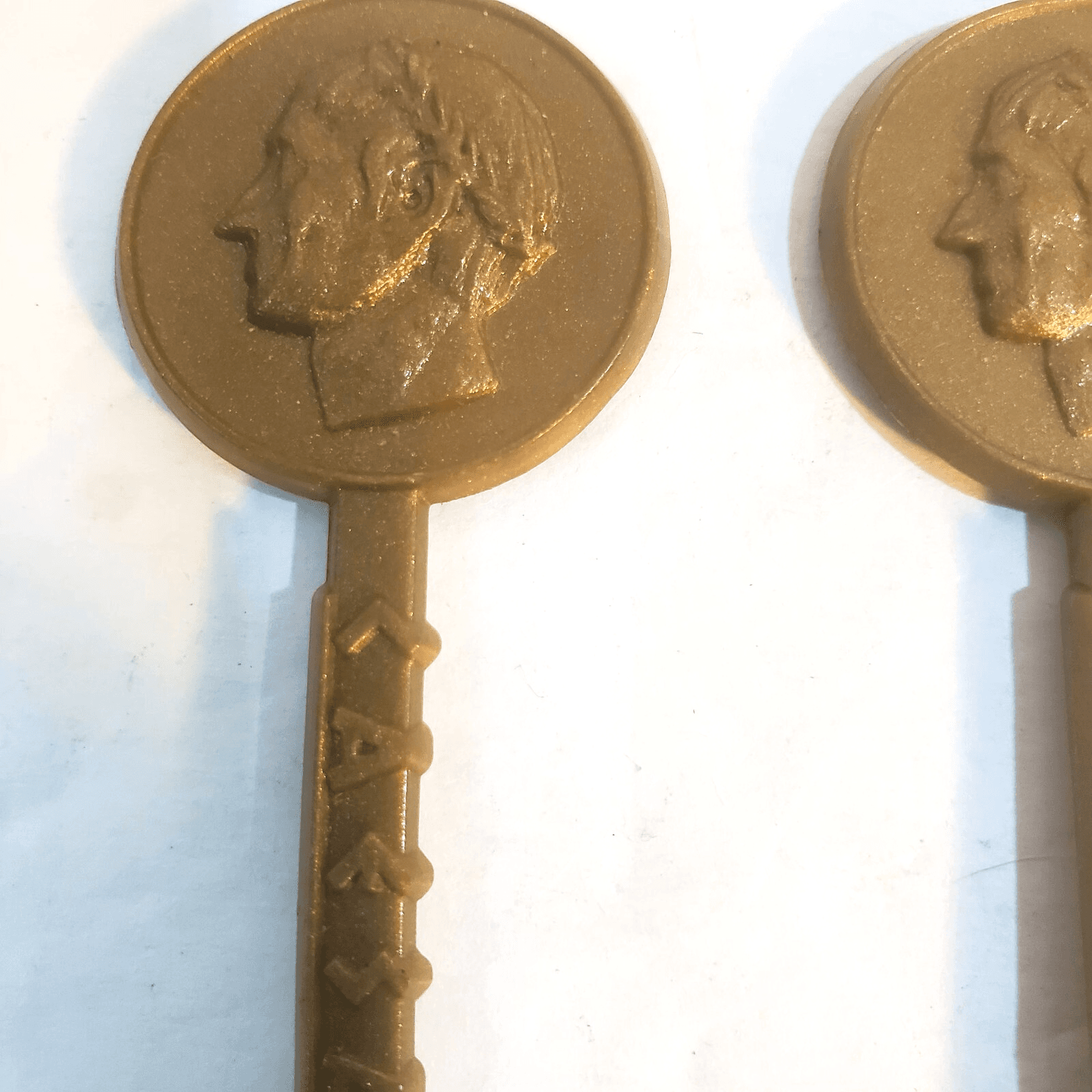 3 Vtg Caesars Palace Las Vegas Nevada Gold Plastic Swizzle Stick Cocktail Mixer - Thumbnail 2
