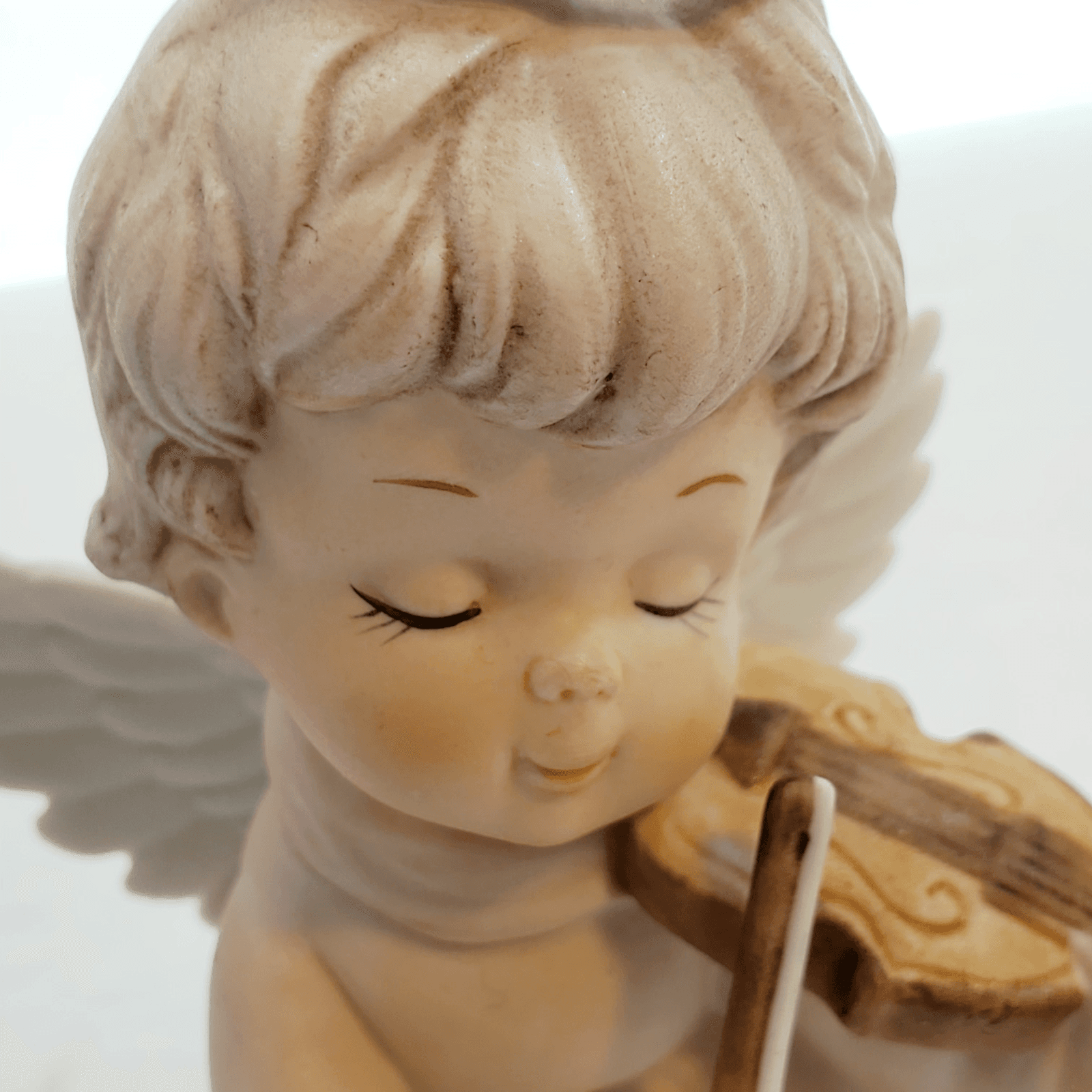 Vintage 1986 Lefton Christopher Collection Angel Figurine Playing The Violin - Thumbnail 2