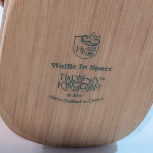 Vtg Harmony Kingdom Wolfie Wolf In Space 2001 Trinket Box Figurine Calvesbert - Thumbnail 9