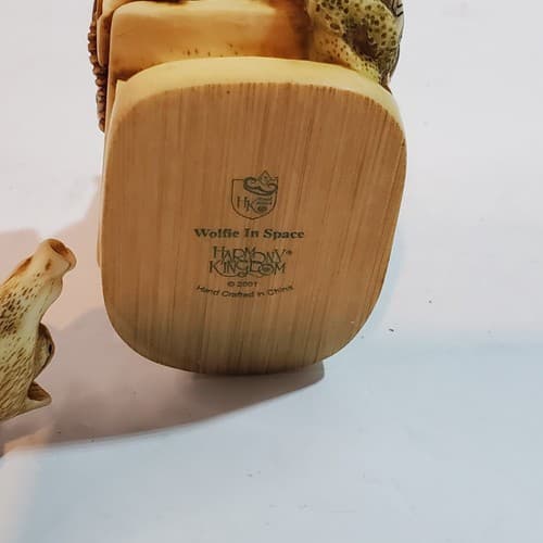 Vtg Harmony Kingdom Wolfie Wolf In Space 2001 Trinket Box Figurine Calvesbert - Thumbnail 8