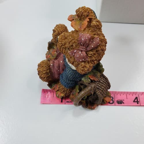 Kuddles Korner by Home Interiors Thank You Bears Autumn w/ Basket of Leaves - Thumbnail 6
