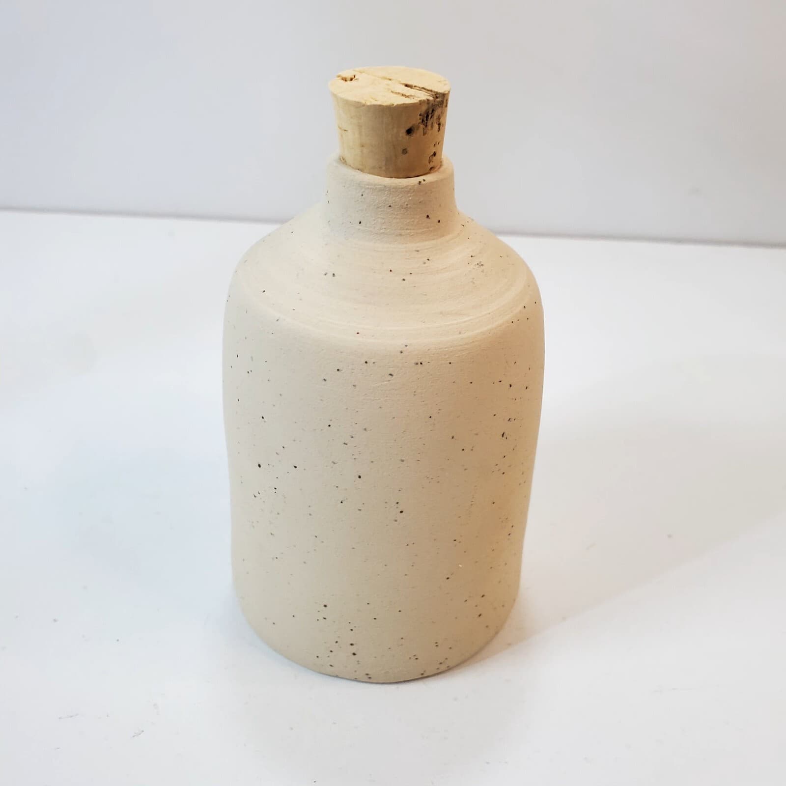 Handmade Studio Art Pottery Bottle Vase Jug Fruit Signed Small Botanical Design - Thumbnail 3