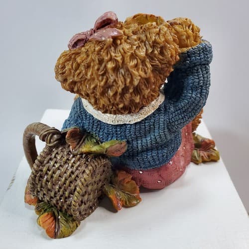 Kuddles Korner by Home Interiors Thank You Bears Autumn w/ Basket of Leaves - Thumbnail 3
