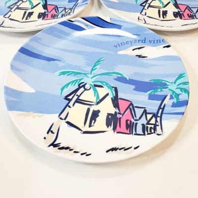 Vineyard Vines for Target Island Scene set of 3 Melamine Plates 6.5 inch - Thumbnail 2