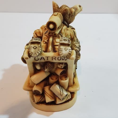 Vtg Harmony Kingdom Wolfie Wolf In Space 2001 Trinket Box Figurine Calvesbert - Thumbnail 4