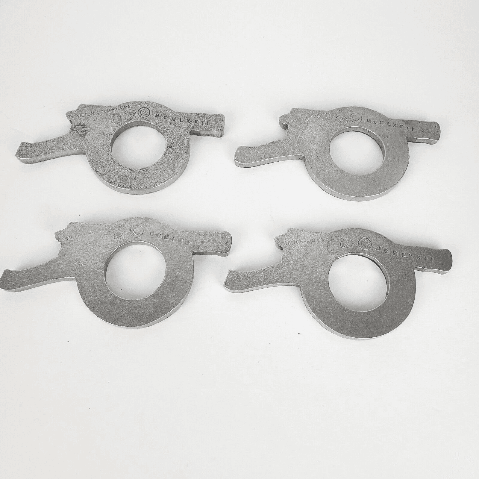 Vintage Wilton Armetale Cast Metal Cannon Shaped Napkin Rings Holder Set of 4 - Thumbnail 5