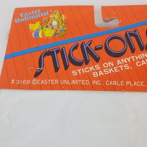 14 Vtg Stick-Ons Easter Unlimited Puffy Easter Bunny Eggs Chicks Stickers NOS - Thumbnail 9