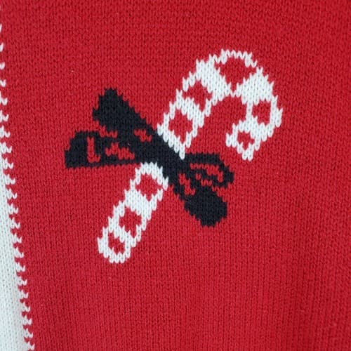 Ugly Christmas Sweater Brand Women's Size XL Tunic Red And White Santa Pullover - Thumbnail 4