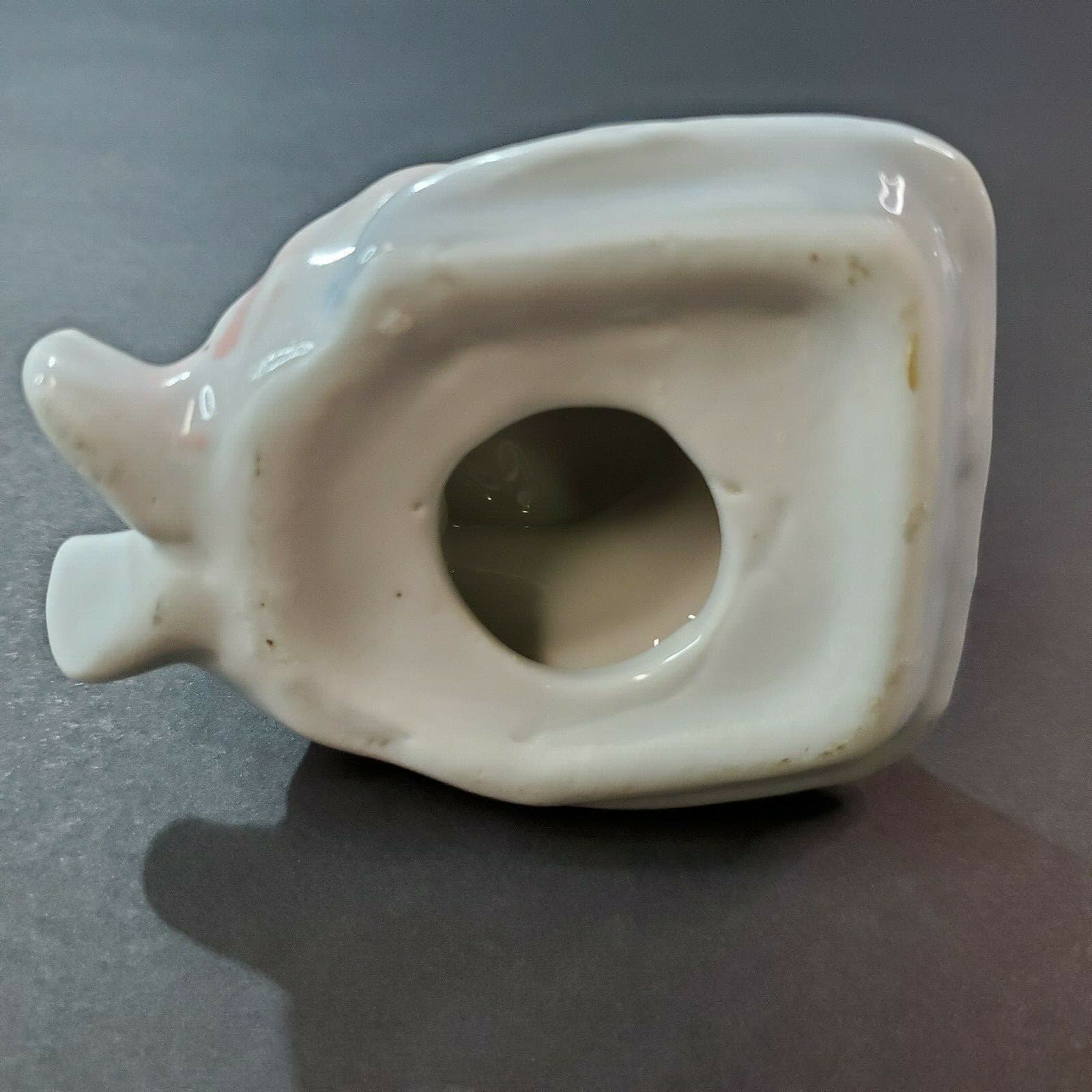 Vintage Ceramic Lusterware Child sitting on pillow holding dogs puppies Unmarked - Thumbnail 5