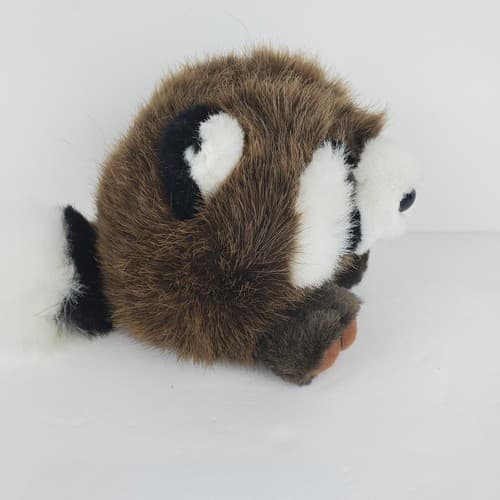 Vtg Swibco 1994 Puffkins Raccoon Bandit Plush Stuffed Animal Toy Birth 2-21-97 - Thumbnail 4