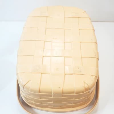 Vintage Fisher Price Heavy Plastic Picnic Basket ONLY Made in USA 8 in x 10 in - Thumbnail 6