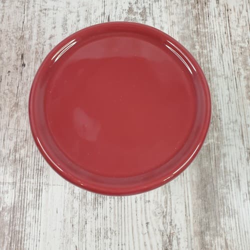 USA Longaberger Pottery Woven Traditions Paprika Small Pint Crock 4” w Lid - Thumbnail 2