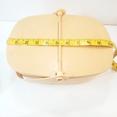 Vintage Fisher Price Heavy Plastic Picnic Basket ONLY Made in USA 8 in x 10 in - Thumbnail 11
