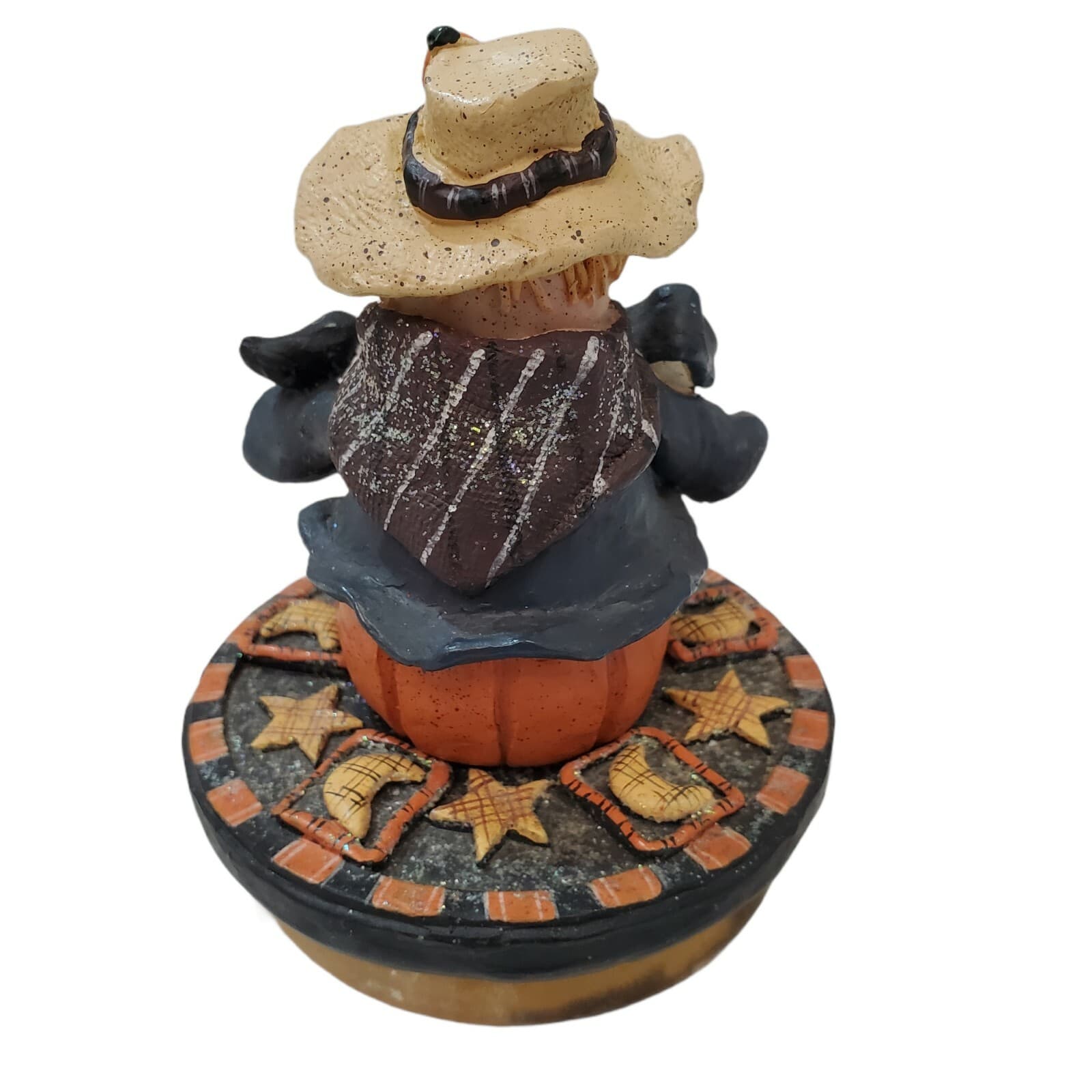 Crazy Mountain Fall Scarecrow Woman Candle Topper Fits Medium Round Jar Candle - Thumbnail 2