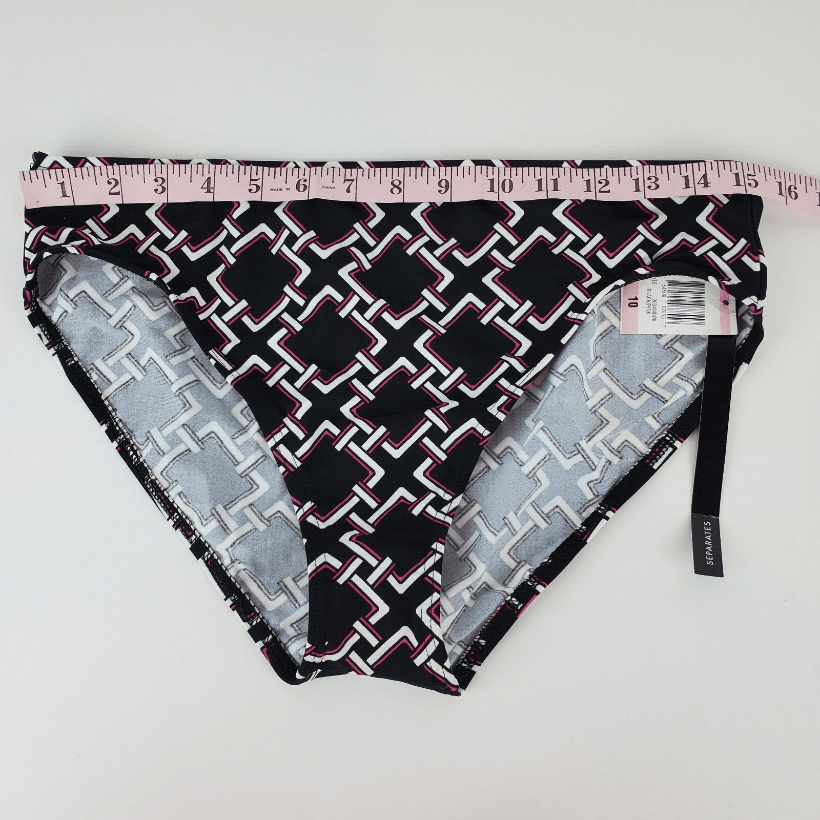 INC International Concepts Womens Size 10 Geometric Print Bikini Swim Bottom - Thumbnail 8