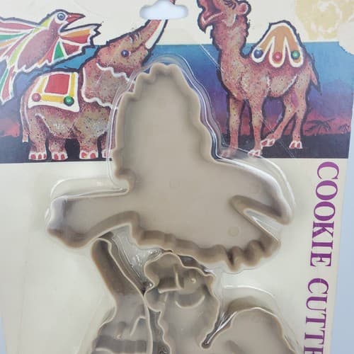 Vintage 1987 LK Manufacturing Corp Cookie Cutter Set of Bird Elephant Camel NEW - Thumbnail 3