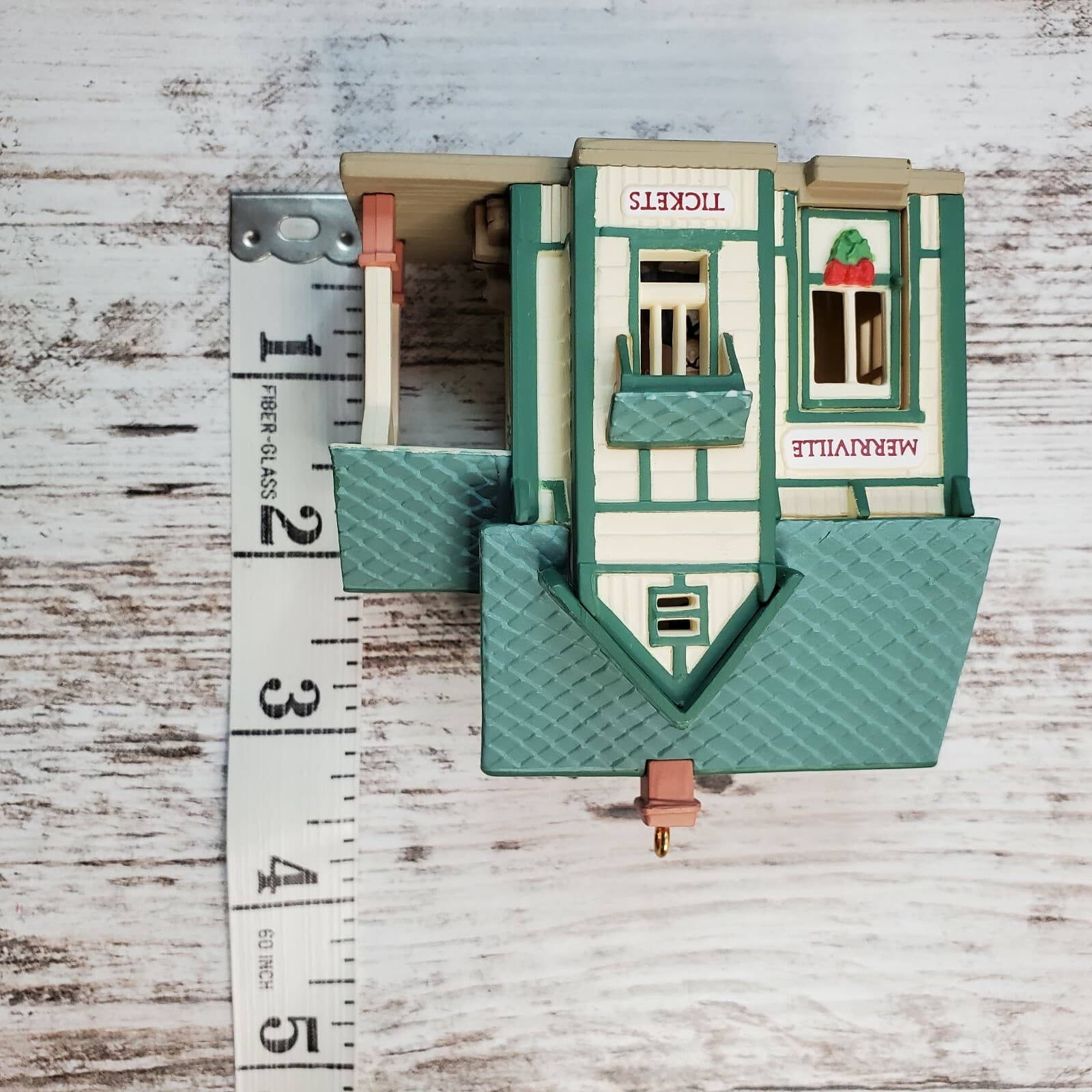 Vtg Hallmark Keepsake Lighted Ornament 1987 Merriville Train Station - NO BULB - Thumbnail 7