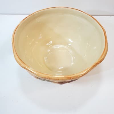 Autumn Leaves Leaf Ceramic Bowl Butternut Fall By Christina Ladas for Ambiance - Thumbnail 4