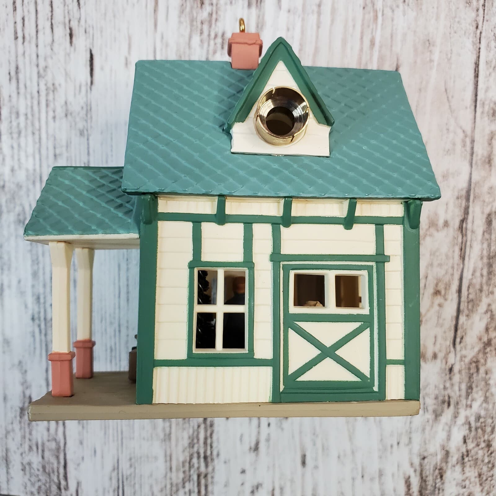 Vtg Hallmark Keepsake Lighted Ornament 1987 Merriville Train Station - NO BULB - Thumbnail 3