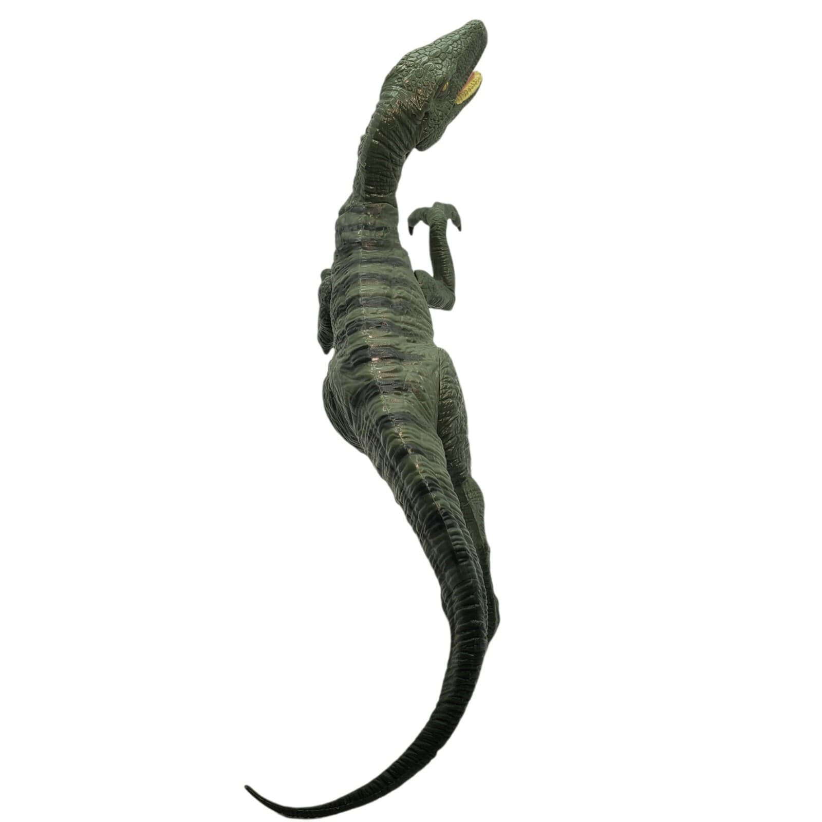 2015 Hasbro Jurassic World Green Black Stripe Velociraptor Toy Dinosaur Figure - Thumbnail 4
