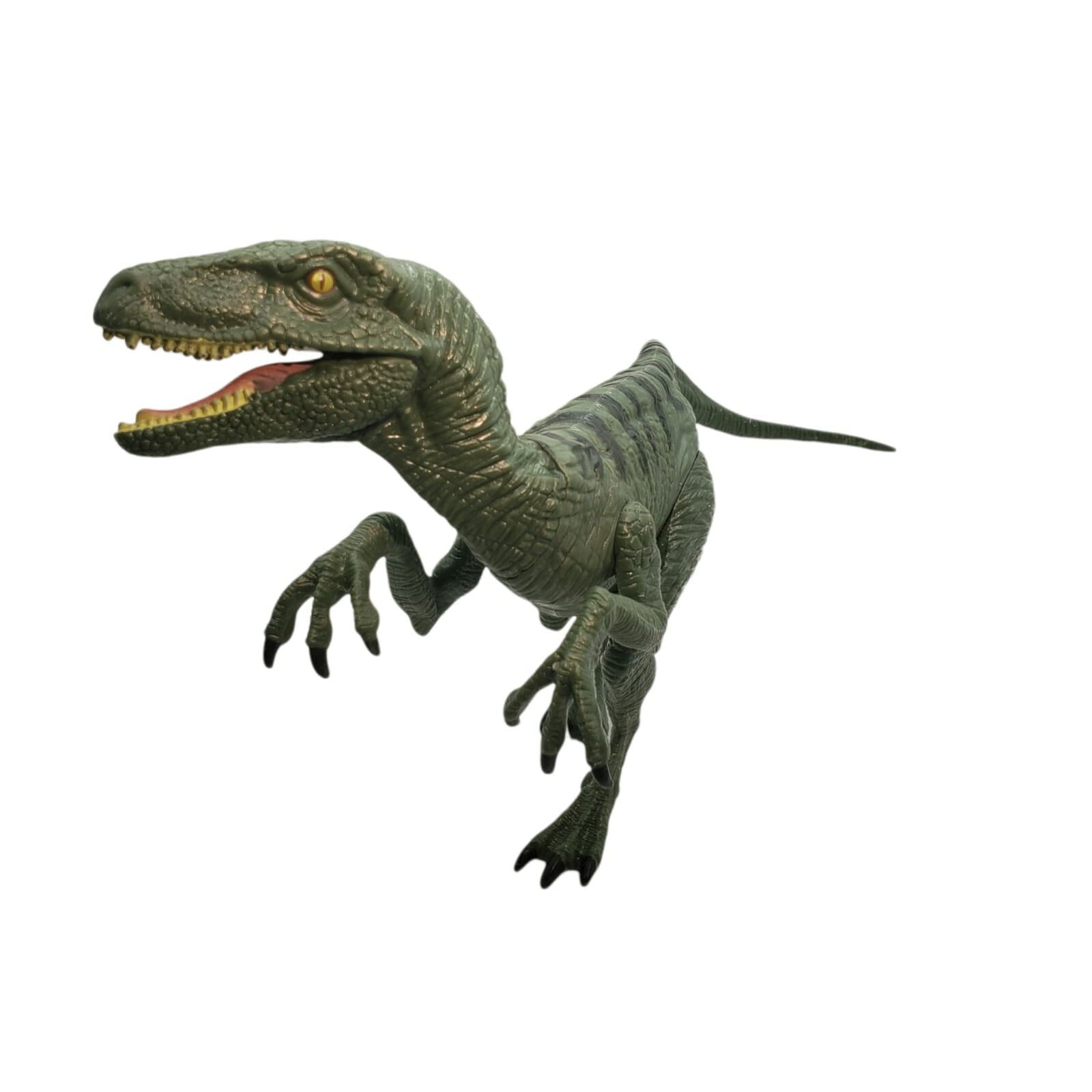 2015 Hasbro Jurassic World Green Black Stripe Velociraptor Toy Dinosaur Figure - Thumbnail 5